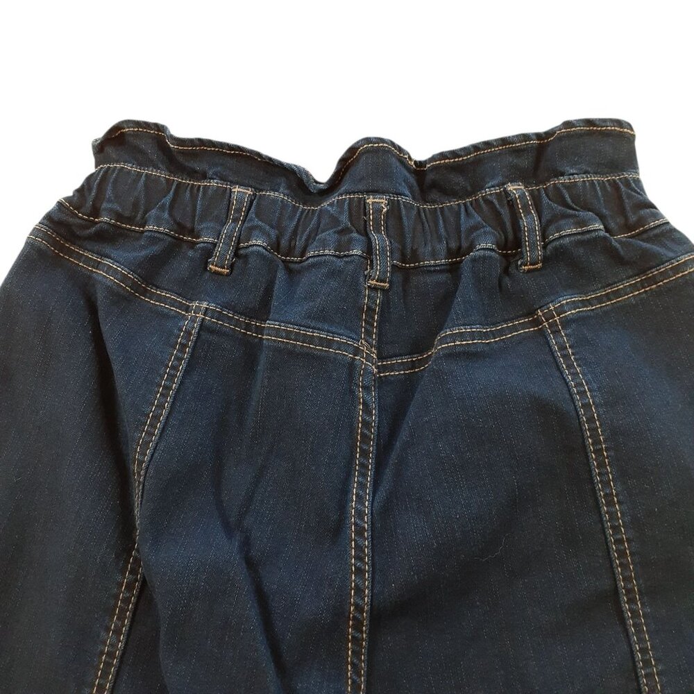 Vintage America Paperbag Waist Ankle Jeans Womens Size 8 Regular Denim Blue - Picture 8 of 10